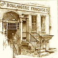 illustration, exterior of French bakery