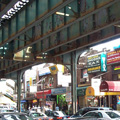 elevated train tracks in Elmhurst, Queens