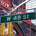 street sign for 48th Street in New York City