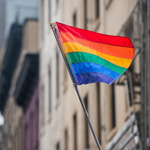 Multi-color gay pride flag