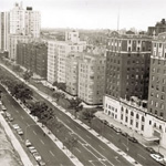 Aerial photo of the Grand Concourse in the Bronx