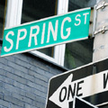 sign for Spring Street